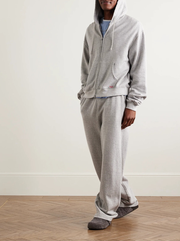  The Elder Statesman - Daily Logo-embroidered Cotton And Cashmere-blend Zip-up Hoodie - Men - Gray - S 