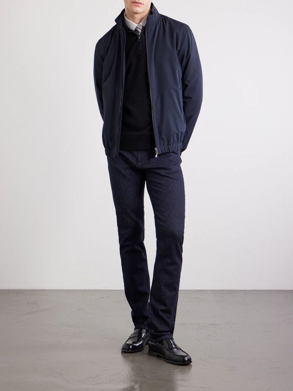  Thom Sweeney - Shell Bomber Jacket - Men - Blue - It 48 