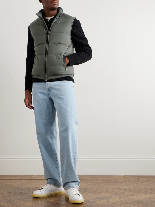  Thom Sweeney - Slim-fit Quilted Rain System® Shell Down Gilet - Men - Gray - It 48 