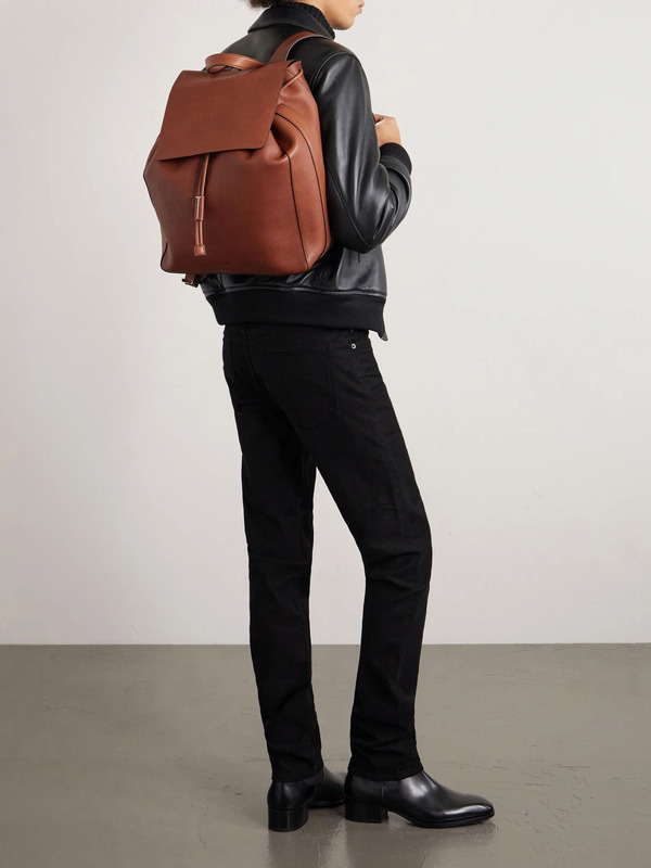  Tom Ford - Leather Backpack - Men - Brown 