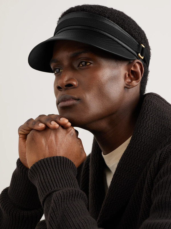  Tom Ford - Leather Visor - Men - Black - S/m 