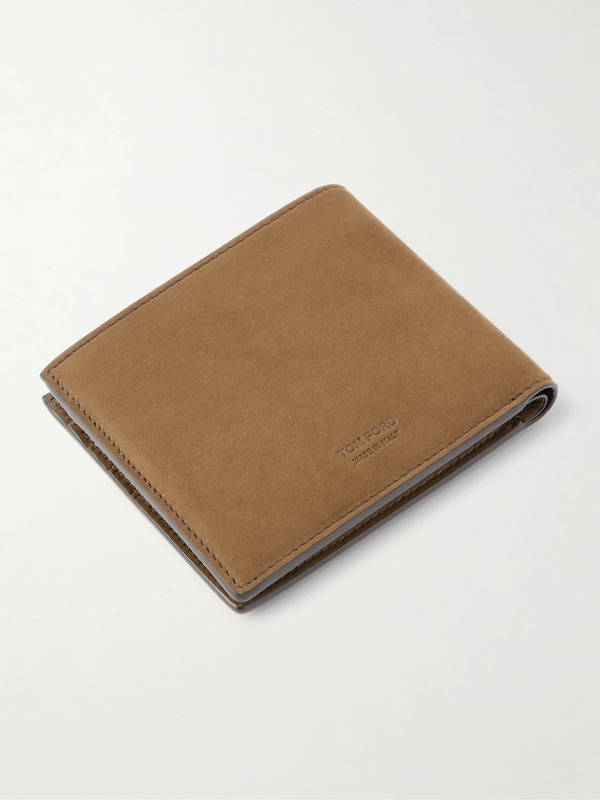 Tom Ford - Nubuck Billfold Wallet - Men - Brown 