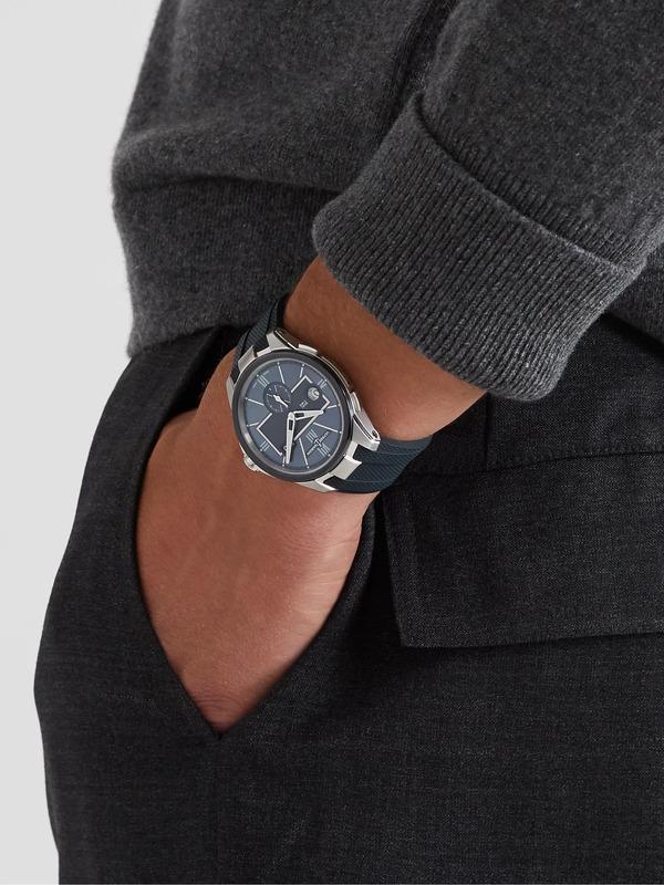  Ulysse Nardin - Dual Time Automatic 42mm Stainless Steel And Rubber Watch, Ref. No. 243-20-3/43 - Men - Blue 