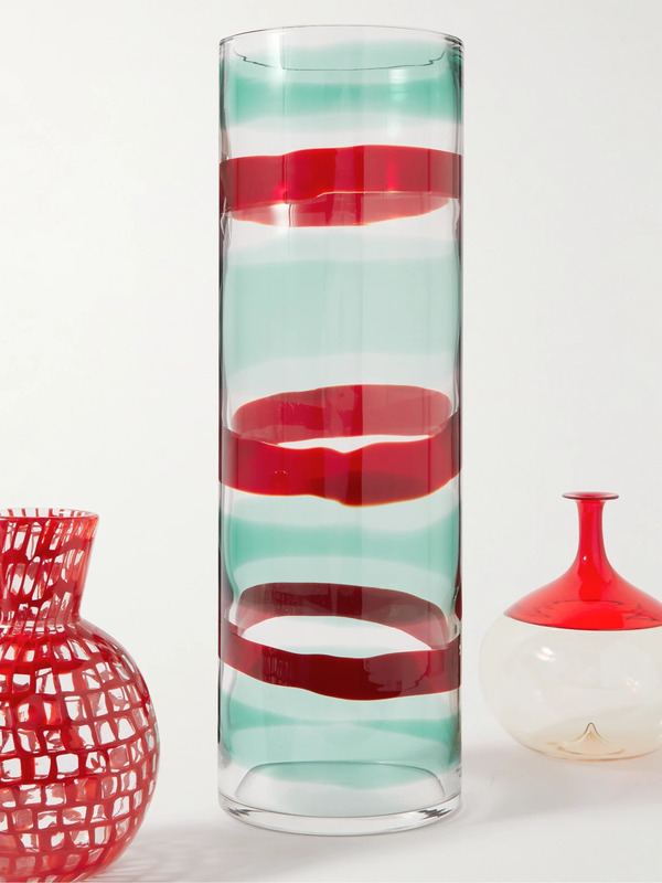  Venini - Patterned Glass Vase - Men - Green 