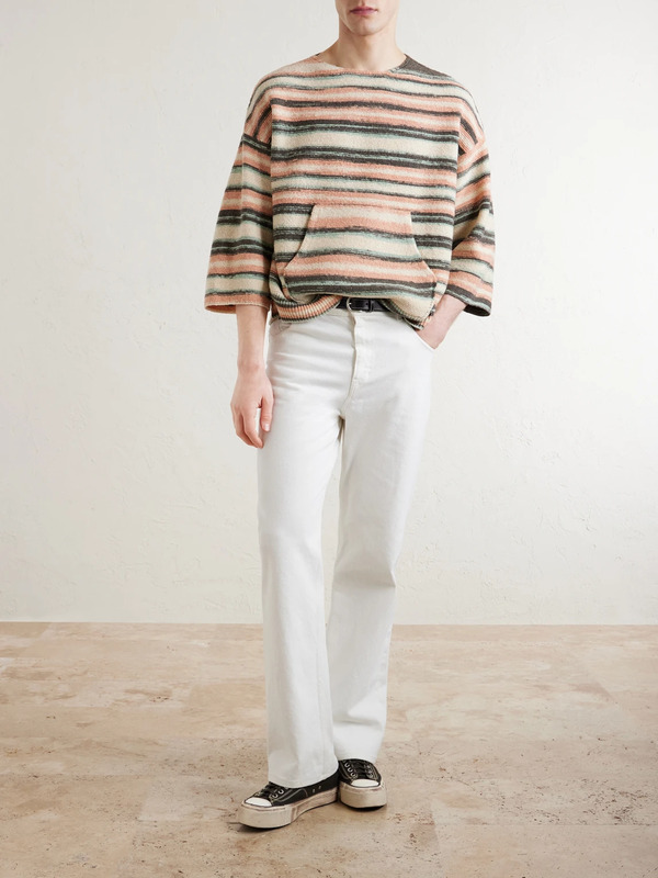  Visvim - Burrow Striped Wool And Cashmere-blend Sweater - Men - Neutrals - 1 