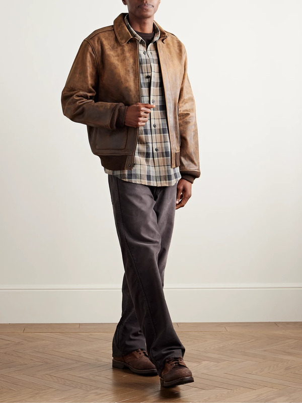  Visvim - Checked Wool And Linen-blend Shirt - Men - Brown - 4 