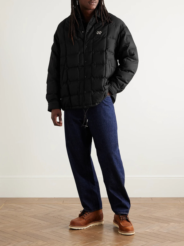  Visvim - Coach Appliquéd Quilted Wool And Silk-blend Twill Down Jacket - Men - Black - 3 