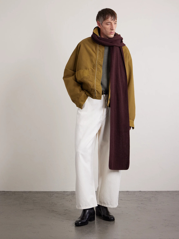  William Lockie - Ribbed Cashmere Scarf - Men - Burgundy 