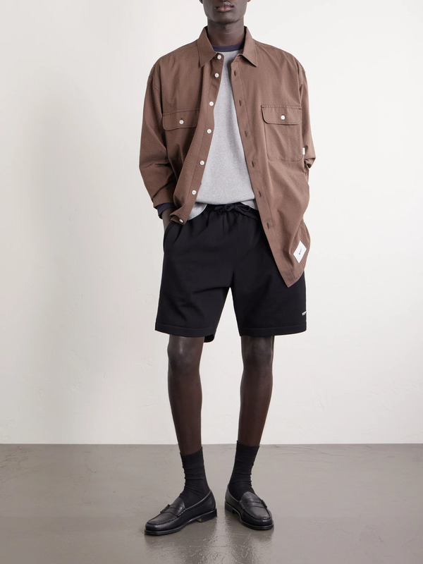  Wtaps - Checked Seersucker Shirt - Men - Brown - S 