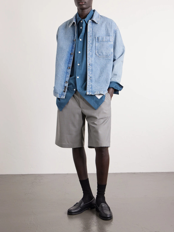  Wtaps - Checked Seersucker Shirt - Men - Green - S 
