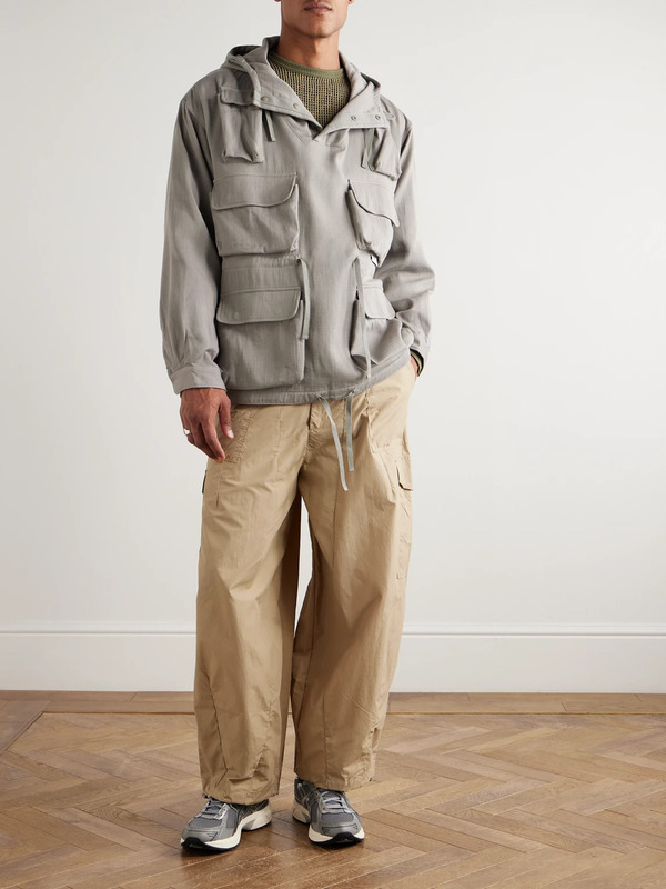  Wtaps - Cotton-twill Hooded Overshirt - Men - Gray - L 