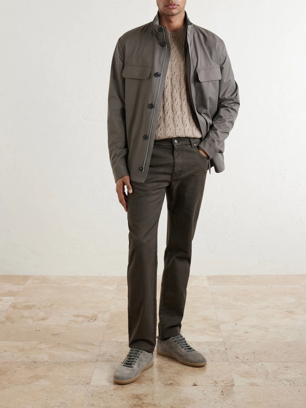  Zegna - Shell Jacket - Men - Brown - It 46 