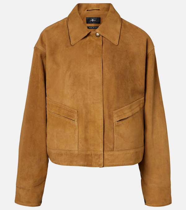  7 For All Mankind 7 For All Mankind Cropped Suede Jacket 