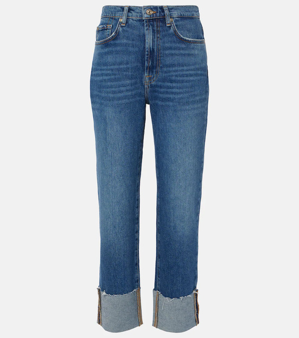  7 For All Mankind 7 For All Mankind Logan High-rise Cropped Slim Jeans 