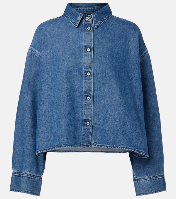  7 For All Mankind 7 For All Mankind Nina Cropped Denim Shirt 