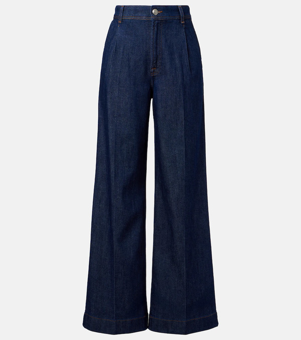  7 For All Mankind 7 For All Mankind Pleated High-rise Wide-leg Jeans 