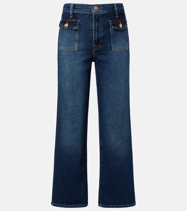  7 For All Mankind 7 For All Mankind Stovepipe Cropped Straight Jeans 