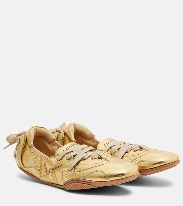  Acne Studios Acne Studios Bilaria Metallic Leather Sneakers 