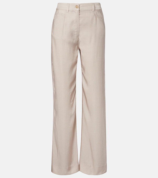  Acne Studios Acne Studios Checked Twill Wide-leg Pants 
