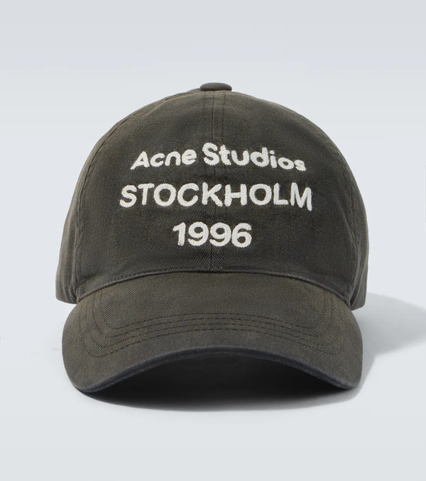  Acne Studios Acne Studios Embroidered Logo Cotton Baseball Cap 