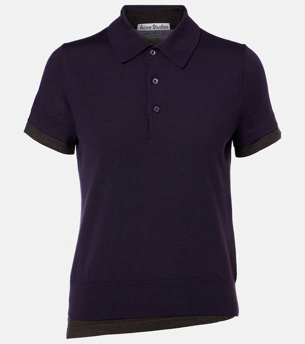  Acne Studios Acne Studios Layered Wool Polo Sweater 