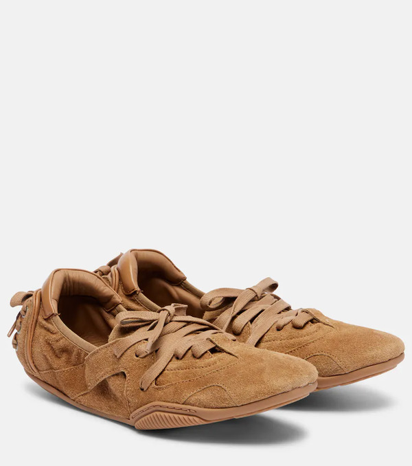  Acne Studios Acne Studios Leather-trimmed Suede Sneakers 