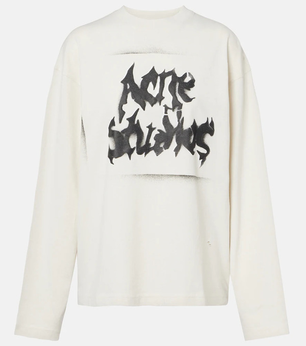  Acne Studios Acne Studios Logo Cotton-blend Jersey Sweatshirt 