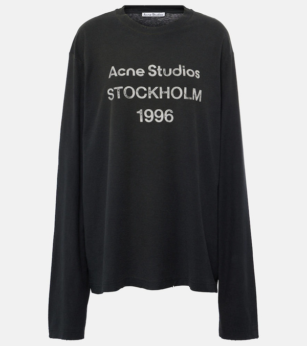  Acne Studios Acne Studios Logo Cotton-blend Top 