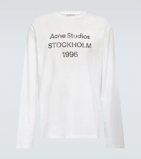  Acne Studios Acne Studios Logo Distressed Jersey T-shirt 