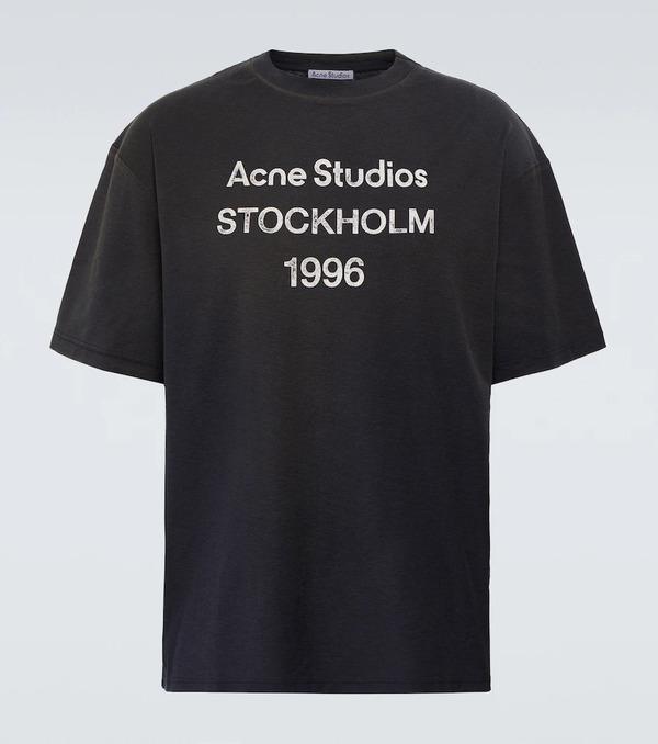  Acne Studios Acne Studios Logo-print Cotton-blend T-shirt 