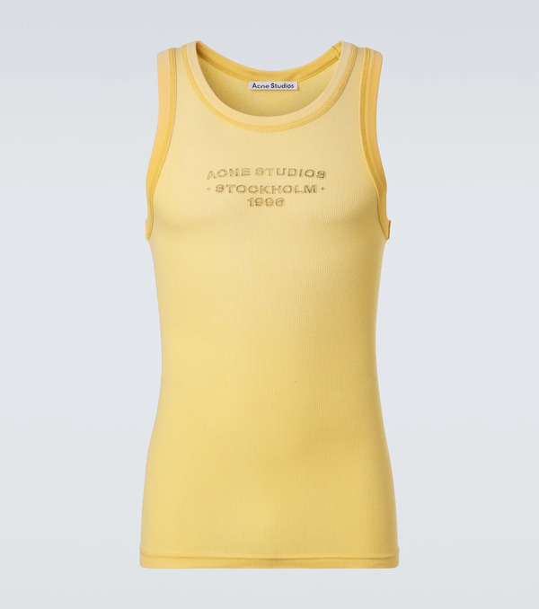  Acne Studios Acne Studios Logo Ribbed-knit Tank Top 