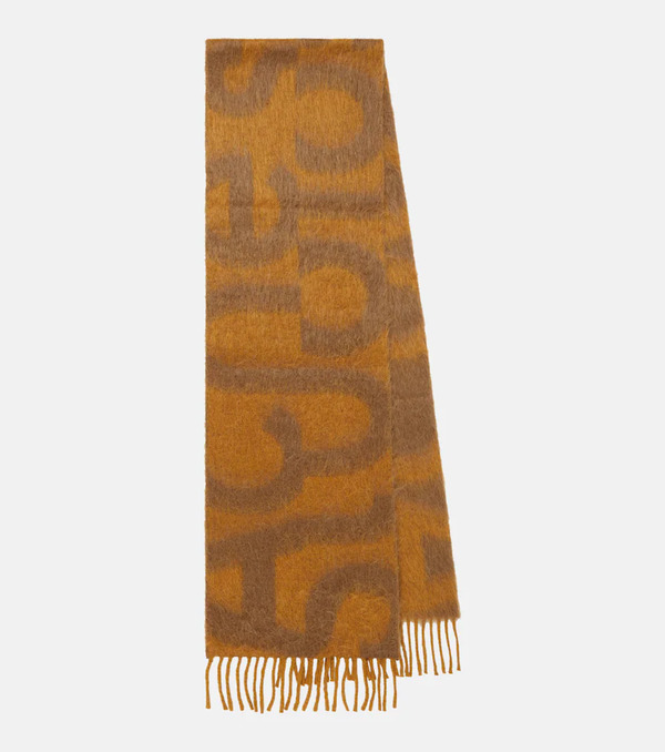  Acne Studios Acne Studios Logo Wool-blend Scarf 