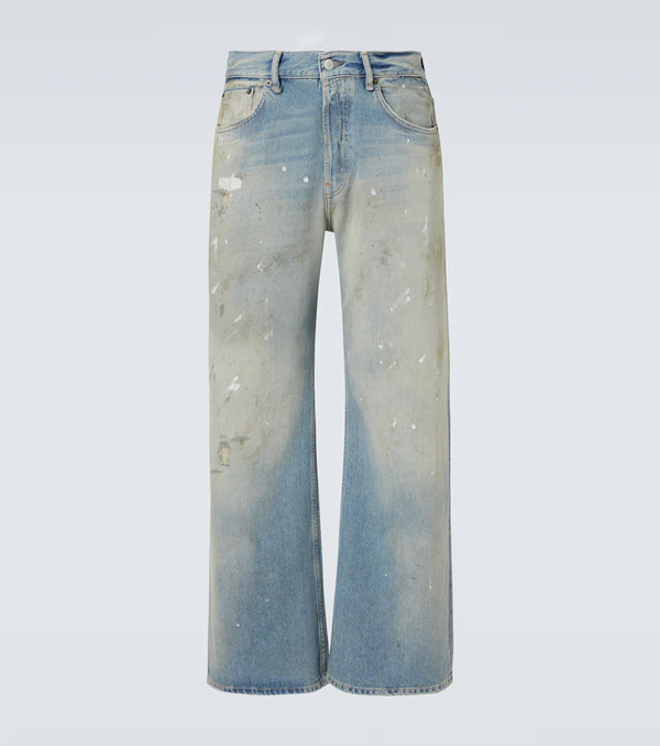  Acne Studios Acne Studios 2021m Distressed Wide-leg Jeans 