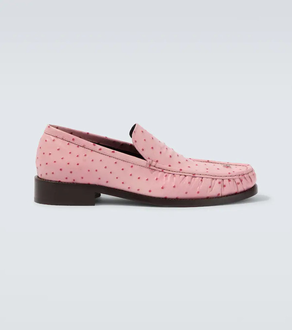 Acne Studios Acne Studios Ostrich-effect Leather Loafers 