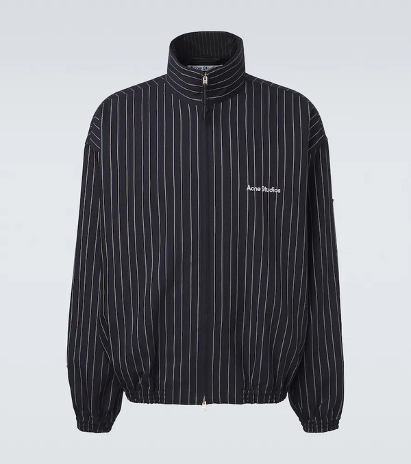  Acne Studios Acne Studios Pinstripe Wool And Cotton-blend Jacket 