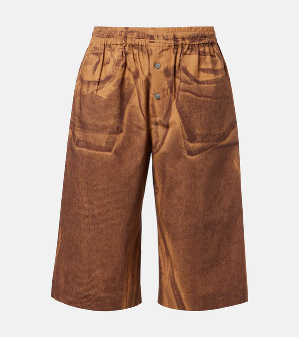  Acne Studios Acne Studios Printed Cotton Bermuda Shorts 