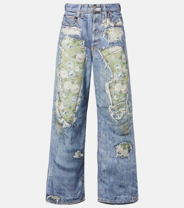  Acne Studios Acne Studios Printed Wide-leg Jeans 