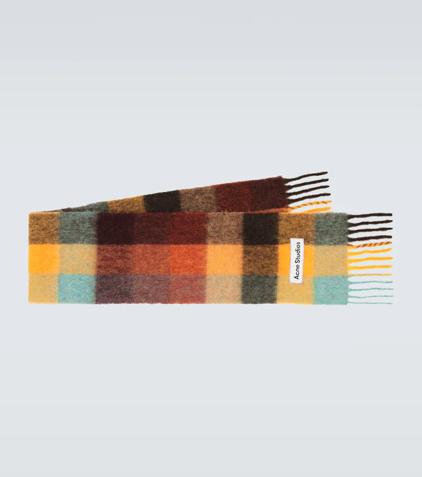  Acne Studios Acne Studios Vally Alpaca-blend Checked Scarf 