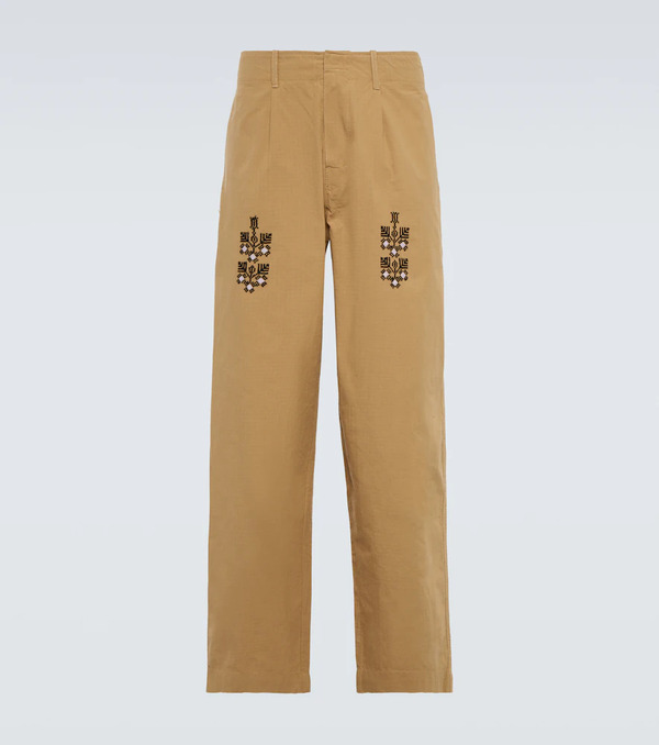 Adish Adish Qrunful Embroidered Cotton Ripstop Pants 