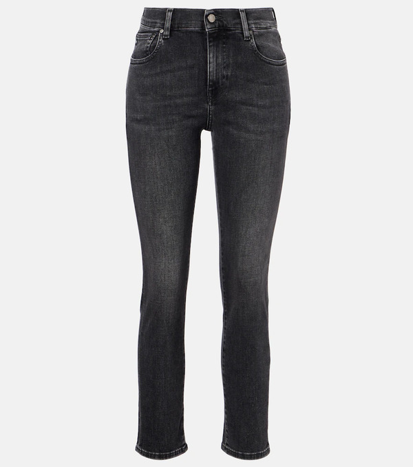  Ag Jeans Ag Jeans Cropped Mid-rise Slim Jeans 