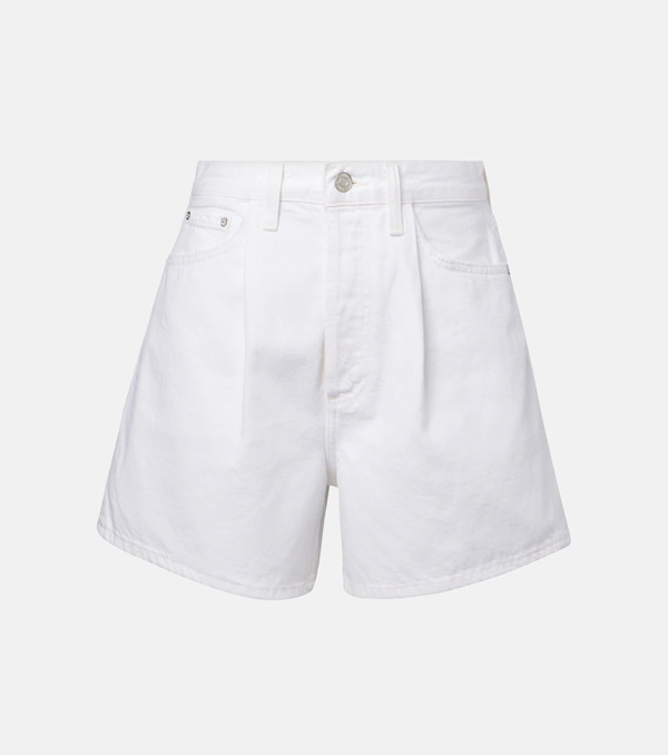  Agolde Agolde Rhoda Pleated High-rise Denim Shorts 