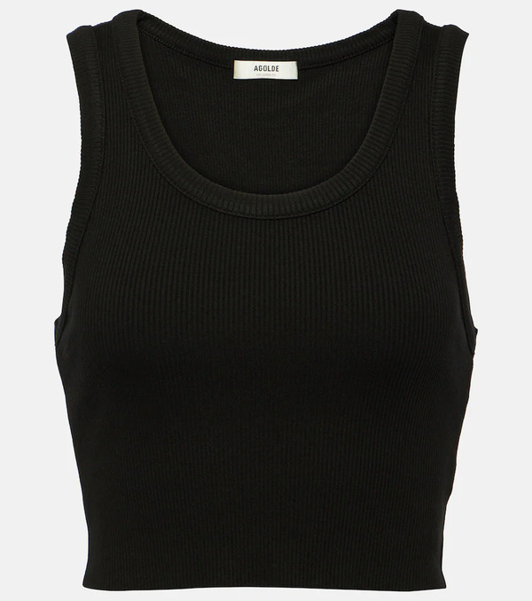  Agolde Agolde Ribbed-knit Crop Top 