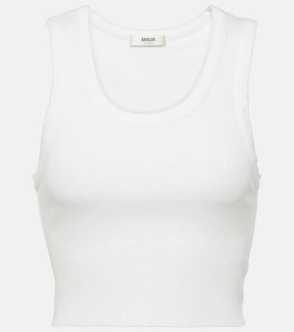  Agolde Agolde Ribbed-knit Crop Top 