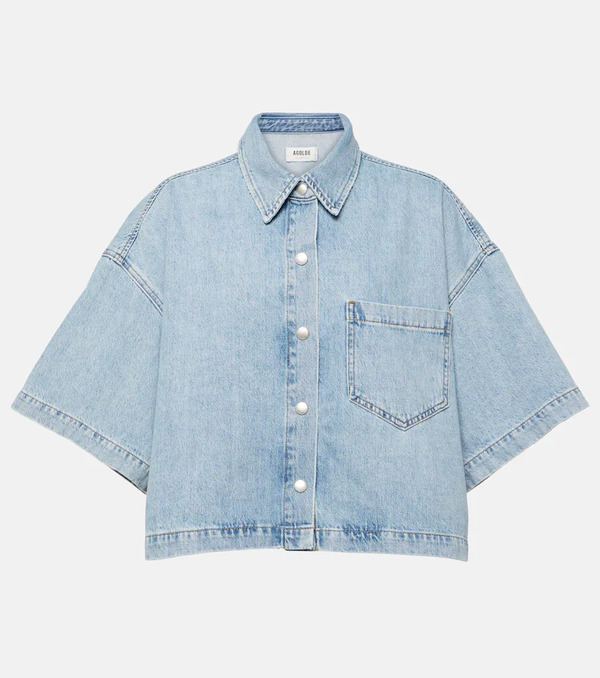  Agolde Agolde Rona Box Cropped Denim Shirt 