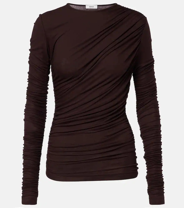  Agolde Agolde Tania Twist Ruched Top 