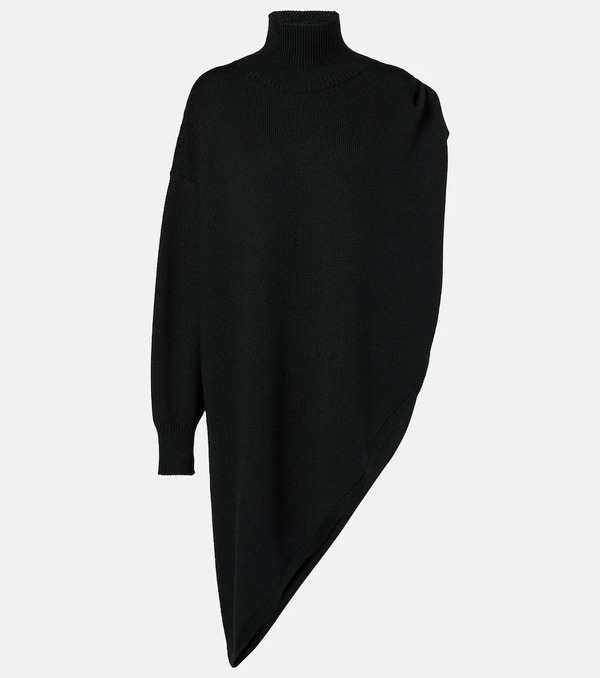  Alaia Alaia Asymmetric Caped Turtleneck Sweater 