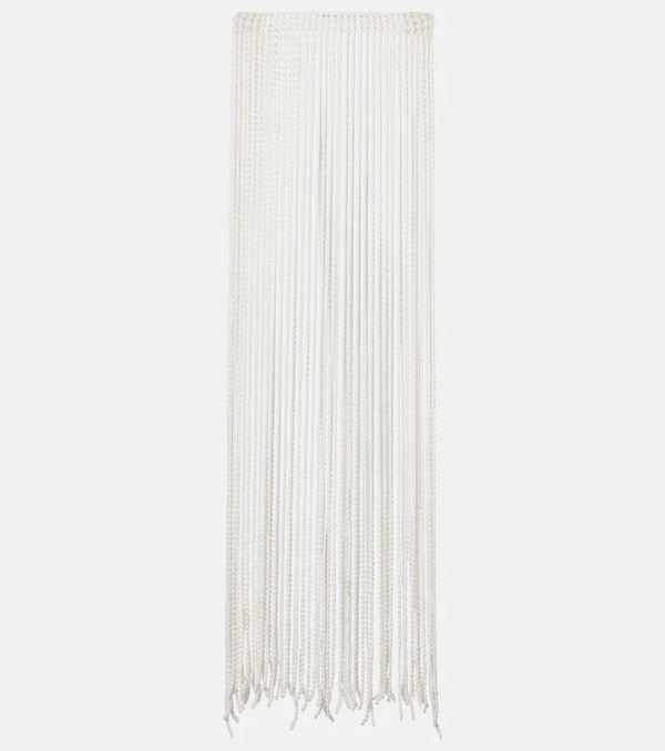  Alaia Alaia Beaded Fringed Scarf 