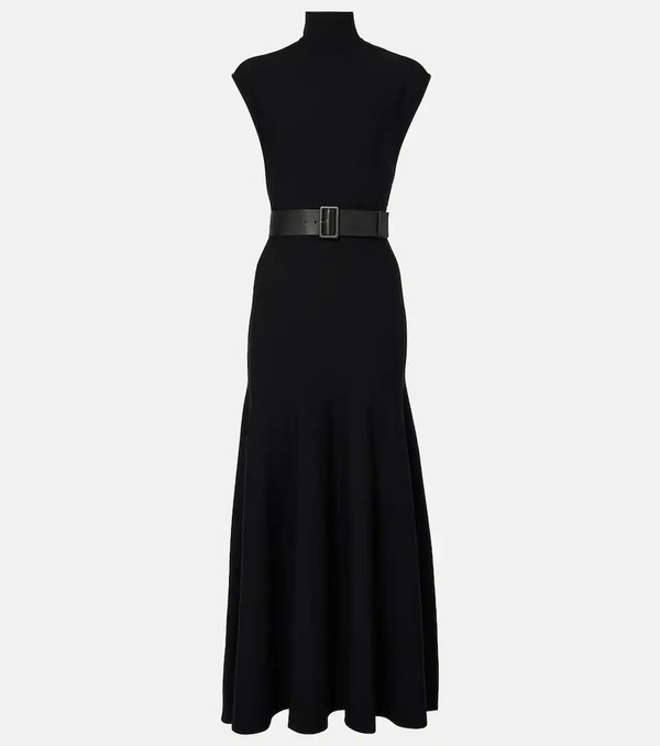  Alaia Alaia Belted Wool-blend Midi Dress 