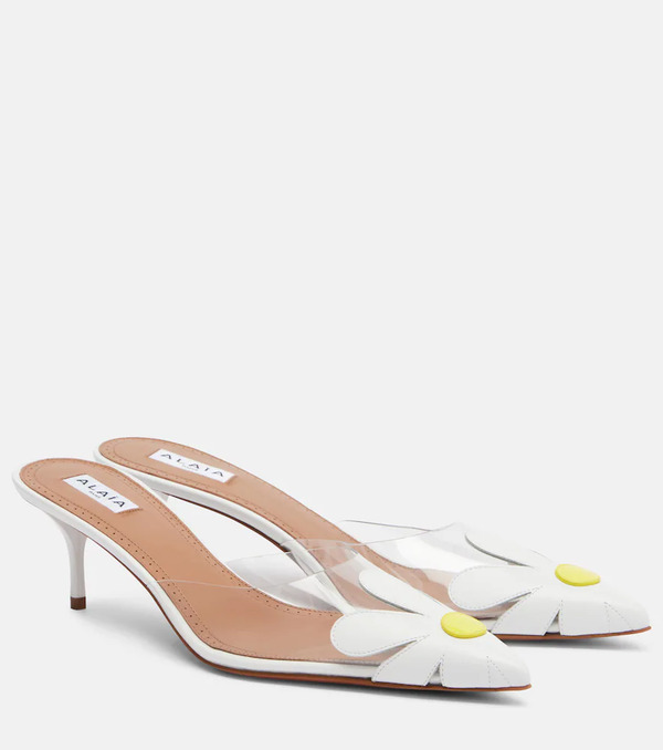  Alaia Alaia Bloom Floral Mules 