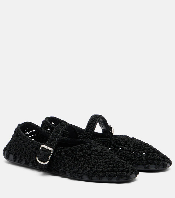  Alaia Alaia Braided Satin Cord Ballet Flats 
